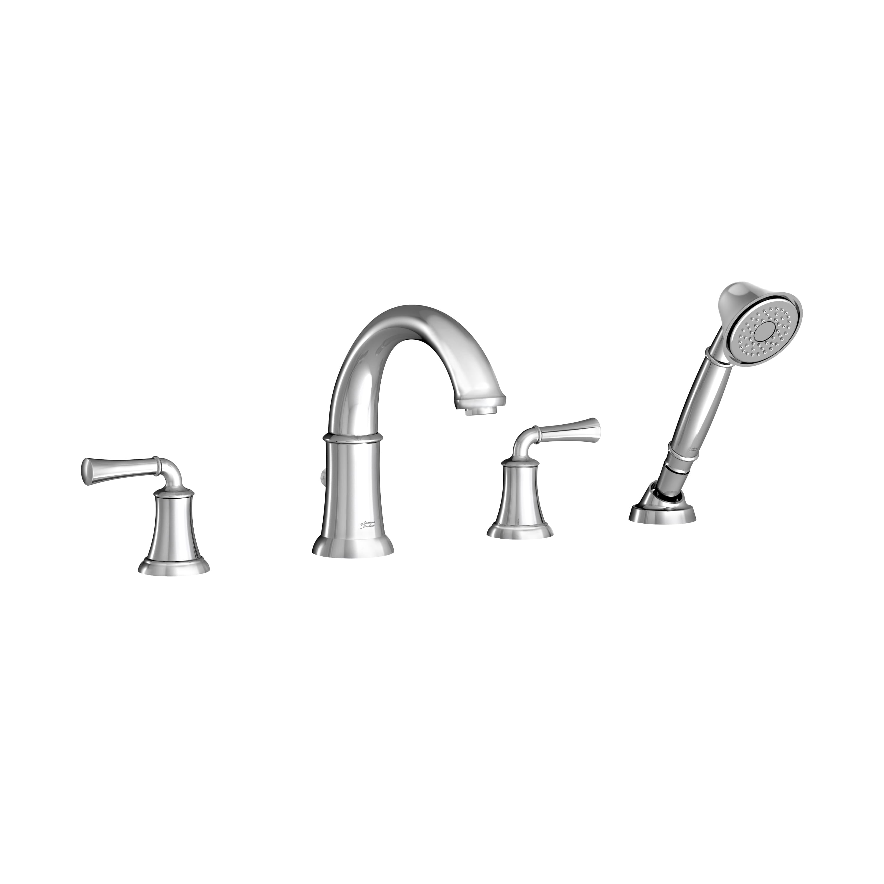 Portsmouth Bathtub Faucet with Personal Shower for Flash Rough-in Valve with Lever Handles